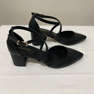 Maurices Strappy Black Heels